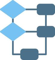 Flowchart Glyph Two Color Icon Design vector