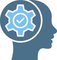 Cognitive Glyph Two Color Icon Design vector
