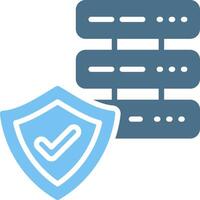 Database Security Glyph Two Color Icon Design vector
