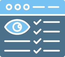 Monitoring Glyph Two Color Icon Design vector