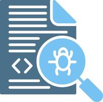 Debugging Glyph Two Color Icon Design vector