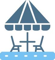 Picnic Area Glyph Two Color Icon Design vector