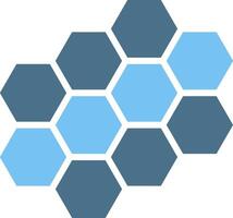 Honey Comb Glyph Two Color Icon Design vector