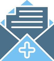 Mail Glyph Two Color Icon Design vector