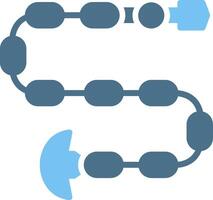Manriki Glyph Two Color Icon Design vector
