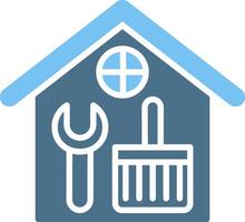 Renovation Glyph Two Color Icon Design vector