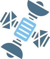 Satellite Tower Glyph Two Color Icon Design vector
