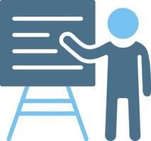 Working Glyph Two Color Icon Design vector