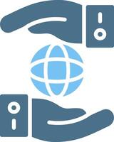 Social Responsibility Glyph Two Color Icon Design vector