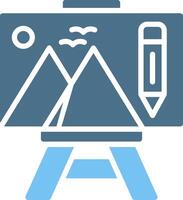Canvas Glyph Two Color Icon Design vector