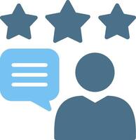 Customer Review Glyph Two Color Icon Design vector