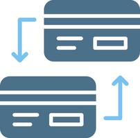 Money Exchange Glyph Two Color Icon Design vector