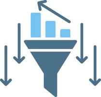 Filtering Glyph Two Color Icon Design vector
