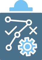 Strategy Glyph Two Color Icon Design vector