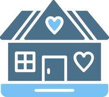 Shelter Glyph Two Color Icon Design vector