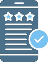 Review Glyph Two Color Icon Design vector