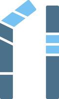 Reusable Glyph Two Color Icon Design vector