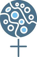 Venus Glyph Two Color Icon Design vector