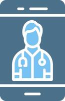 OnGlyph Two Color Doctor Glyph Two Color Icon Design vector