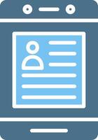 OnGlyph Two Color Resume Glyph Two Color Icon Design vector
