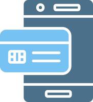 Payment Glyph Two Color Icon Design vector