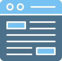 Website Mockup Glyph Two Color Icon Design vector