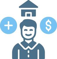 Benefits Glyph Two Color Icon Design vector