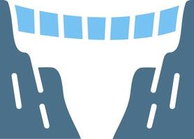 Bridge Glyph Two Color Icon Design vector