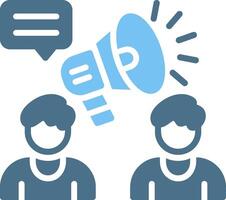 Campaign Glyph Two Color Icon Design vector
