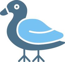 Duck Glyph Two Color Icon Design vector