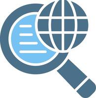 Global Research Glyph Two Color Icon Design vector