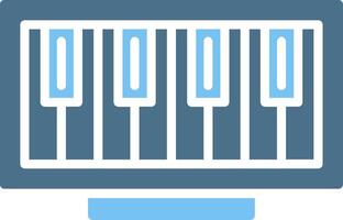 Piano Glyph Two Color Icon Design vector