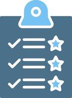 Rating Glyph Two Color Icon Design vector