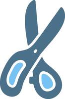 Scissors Glyph Two Color Icon Design vector