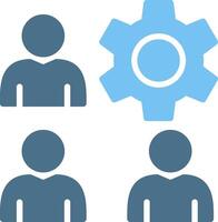 Team Management Glyph Two Color Icon Design vector
