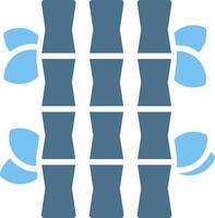 Bamboo Glyph Two Color Icon Design vector