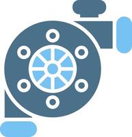 Turbo Glyph Two Color Icon Design vector