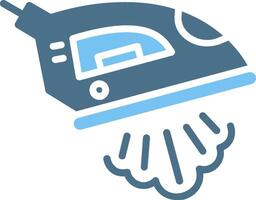 Steam Iron Glyph Two Color Icon Design vector