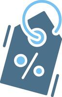 Discount Glyph Two Color Icon Design vector