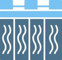 Hydroelectric Power Station Glyph Two Color Icon Design vector