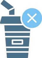 Plastic Cup Glyph Two Color Icon Design vector