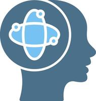 Philosophy Glyph Two Color Icon Design vector