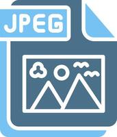JPEG Glyph Two Color Icon Design vector