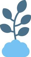Plant Glyph Two Color Icon Design vector