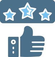 Rating Glyph Two Color Icon Design vector