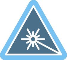 Laser Glyph Two Color Icon Design vector