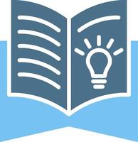 Learn Glyph Two Color Icon Design vector