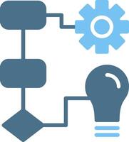 Workflow Glyph Two Color Icon Design vector