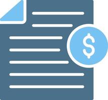 File Glyph Two Color Icon Design vector