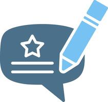 Feedback Glyph Two Color Icon Design vector